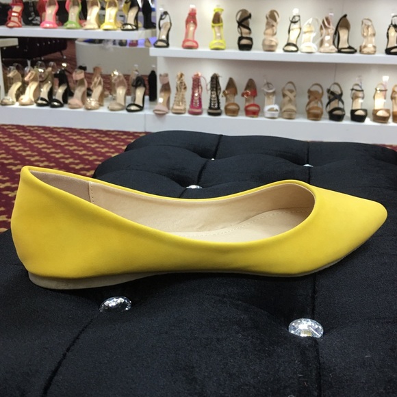 Cherish Shoes Cherish Yellow Pointed Toe Comfort Flat Loafer 8
